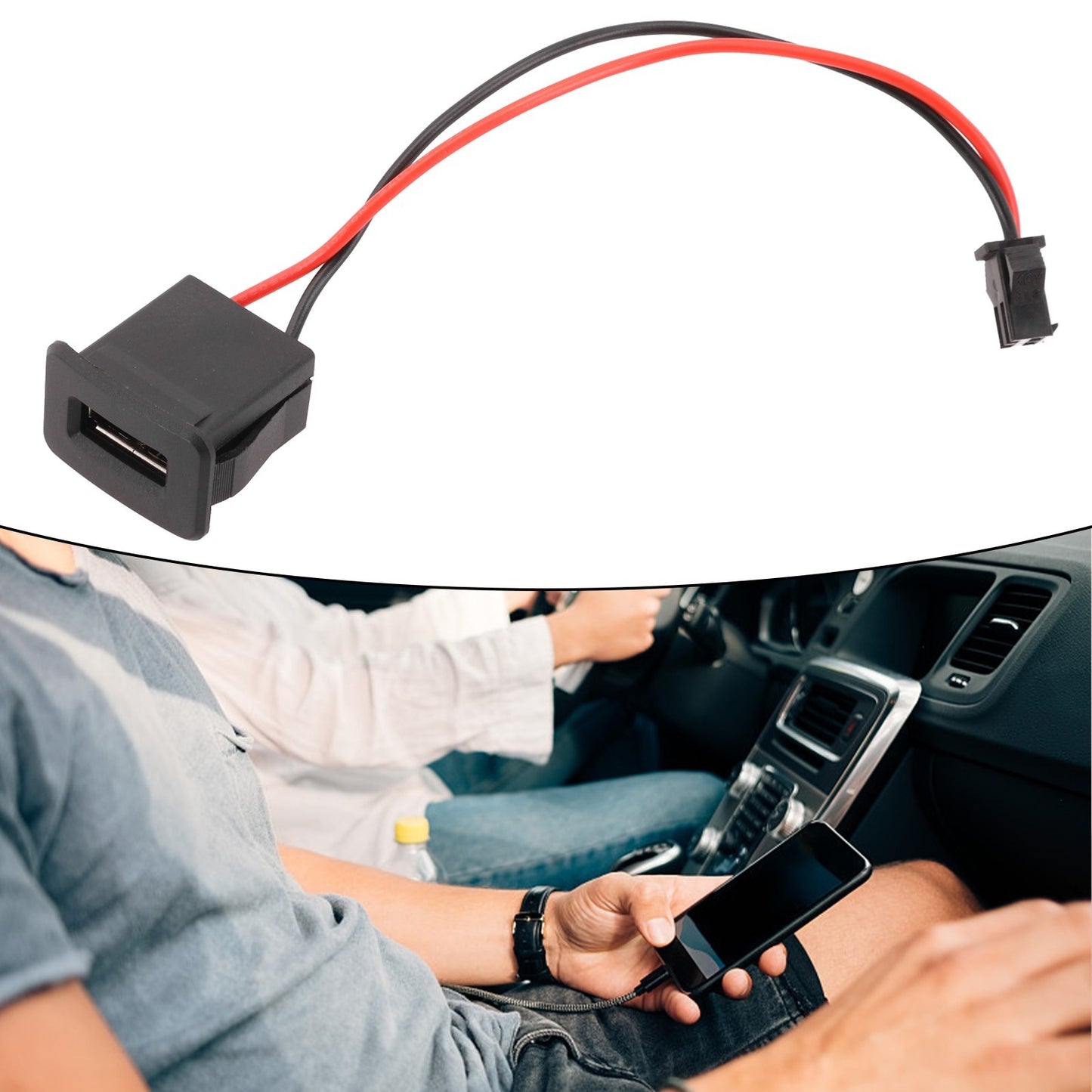 ya 5 8.7 Reliable and Wear resistant Car USB 2 0 Female Power Socket Quick Installation