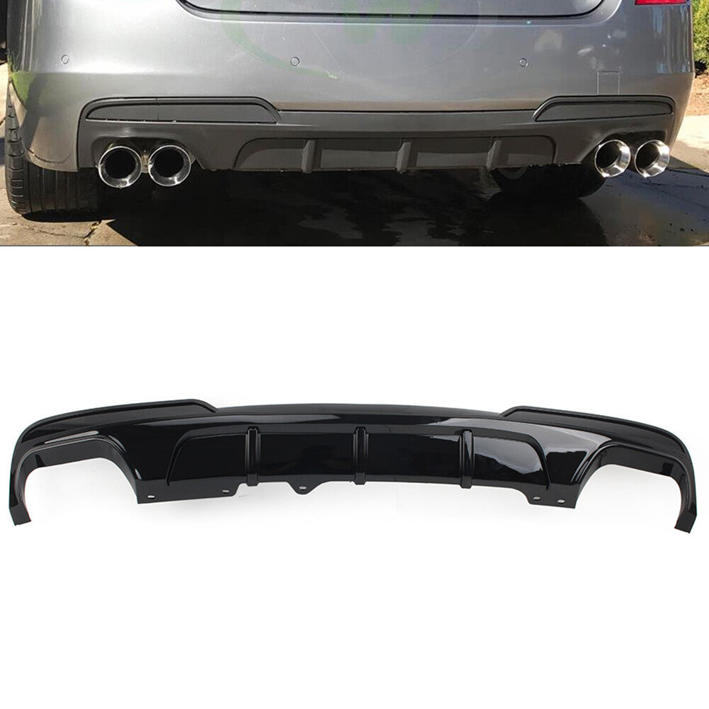 ya 4 6.17 Rear Bumper Diffuser s Lip for BMW 5 Series F10 M Sport 2011-16 Black