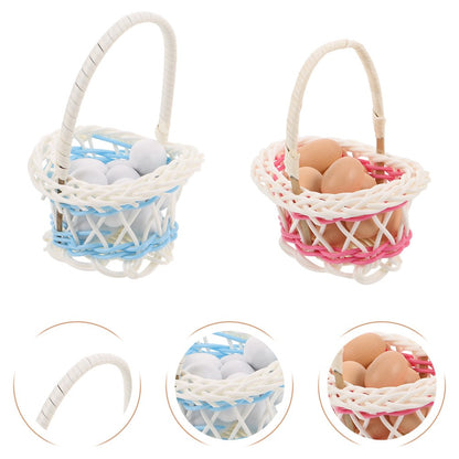 ya 25  4 Sets Dollhouse Kitchen Decorations Candy Easter Baskets for Kids