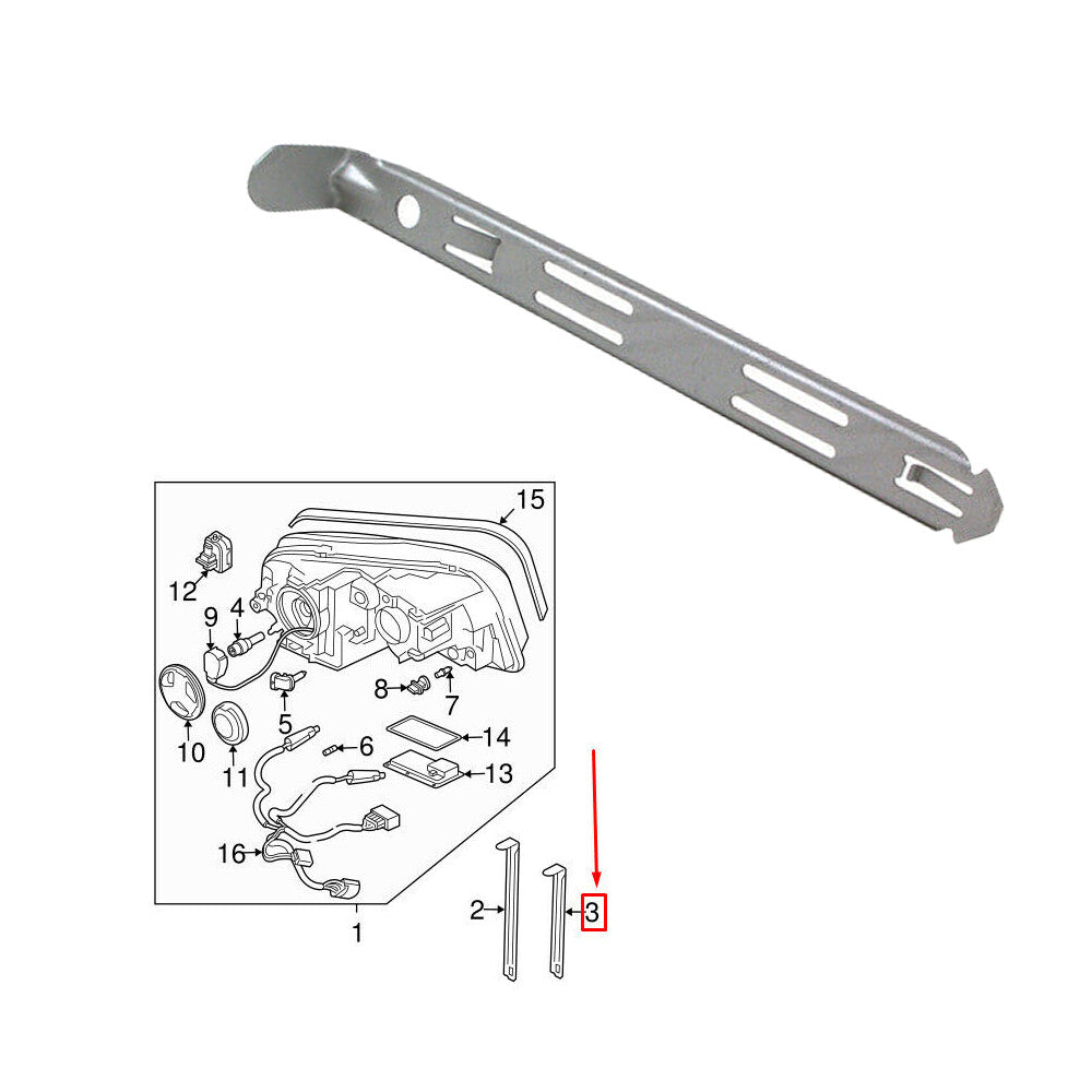 ya 13 5.27.2 Front Headlight Clip Mounting Retainer Bracket Fit for 2003 - 2014 for Volvo XC90