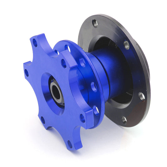 ya 8 5.27 Sports Steering Wheel Quick Release Buckle Boss Kit Hub Adapter Blue Universal 
