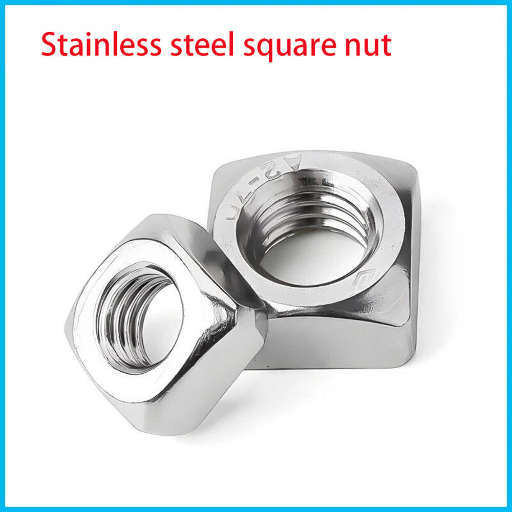 Square Nuts To Fit Metric Bolts Screws A2 Stainless Steel M3 M4 M5 M6 M8 M10 M12