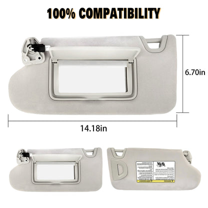 1PC Left Side Sun Visor w/ Lamp For 2016-2021 for Nissan Maxima New 964019DE0A