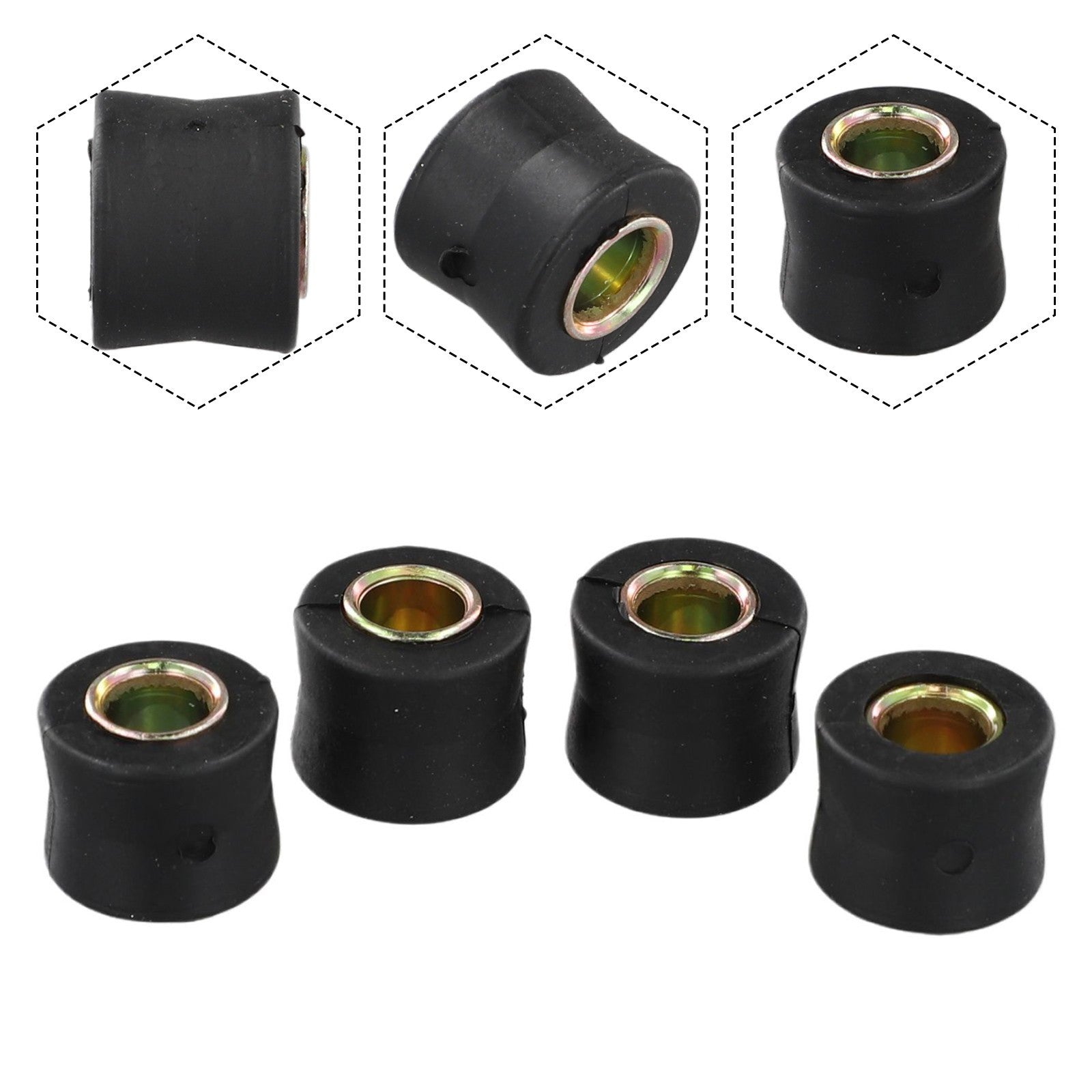 ya 5 8.7 4x 10mm Rubber Shock Absorber Suspension Bushes Brush For Quad Dirt Bike For ATV