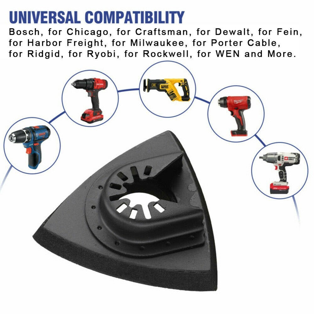 ya 14 Triangular Sanding Pads Quick-Release Oscillating Tool For -Multi