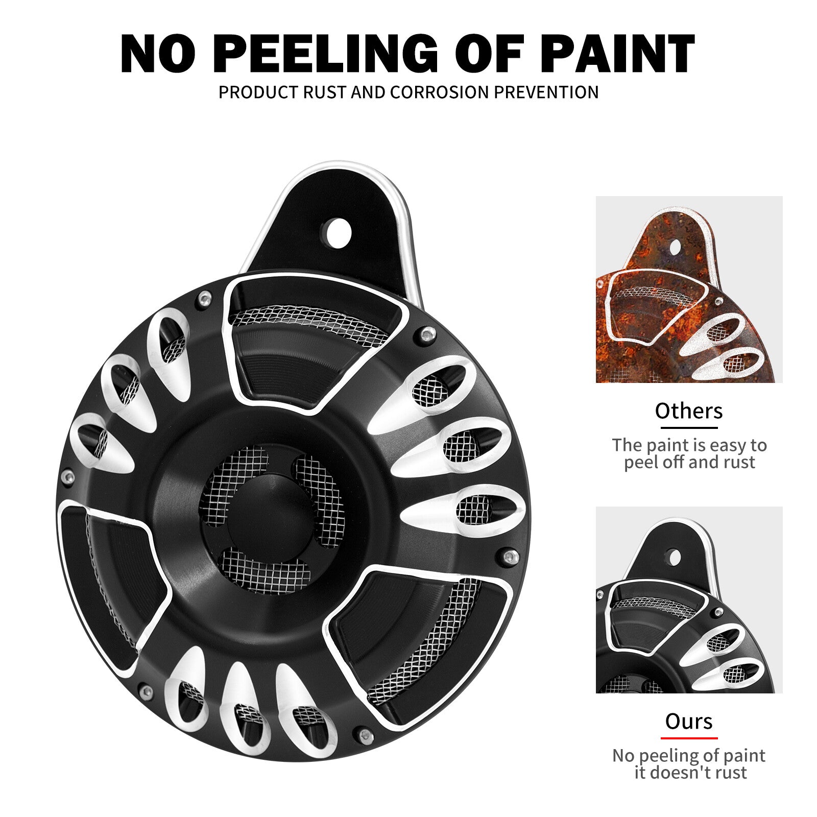 ya 5 8.7 CNC 110 dB Horn Speaker Cover for Harley Touring Big Twin 1991-2017 Sportster