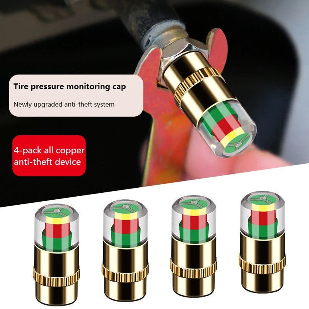 ya 14 Metal Valve Stem Cap Tire Pressure Gauge with Real Time Monitoring Feature