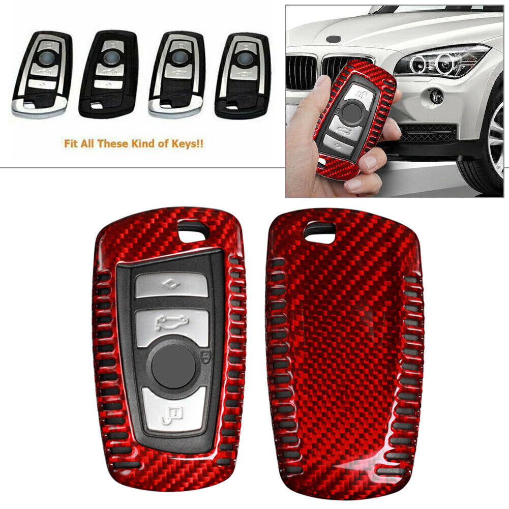 ya 10 5.28 Carbon Fiber Remote for Smart Key Fob Shell Holder Cover Fit for BMW 1 3 4 5 7 Series X3