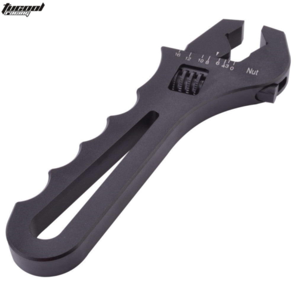 ya 1 7.3 Adjustable Aluminum Wrench Fitting Tools Spanner HOSE AN 3 4 6 8 10 12 AN16 BK