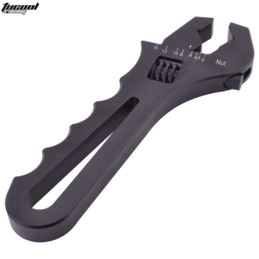 ya 1 7.3 Adjustable Aluminum Wrench Fitting Tools Spanner HOSE AN 3 4 6 8 10 12 AN16 BK