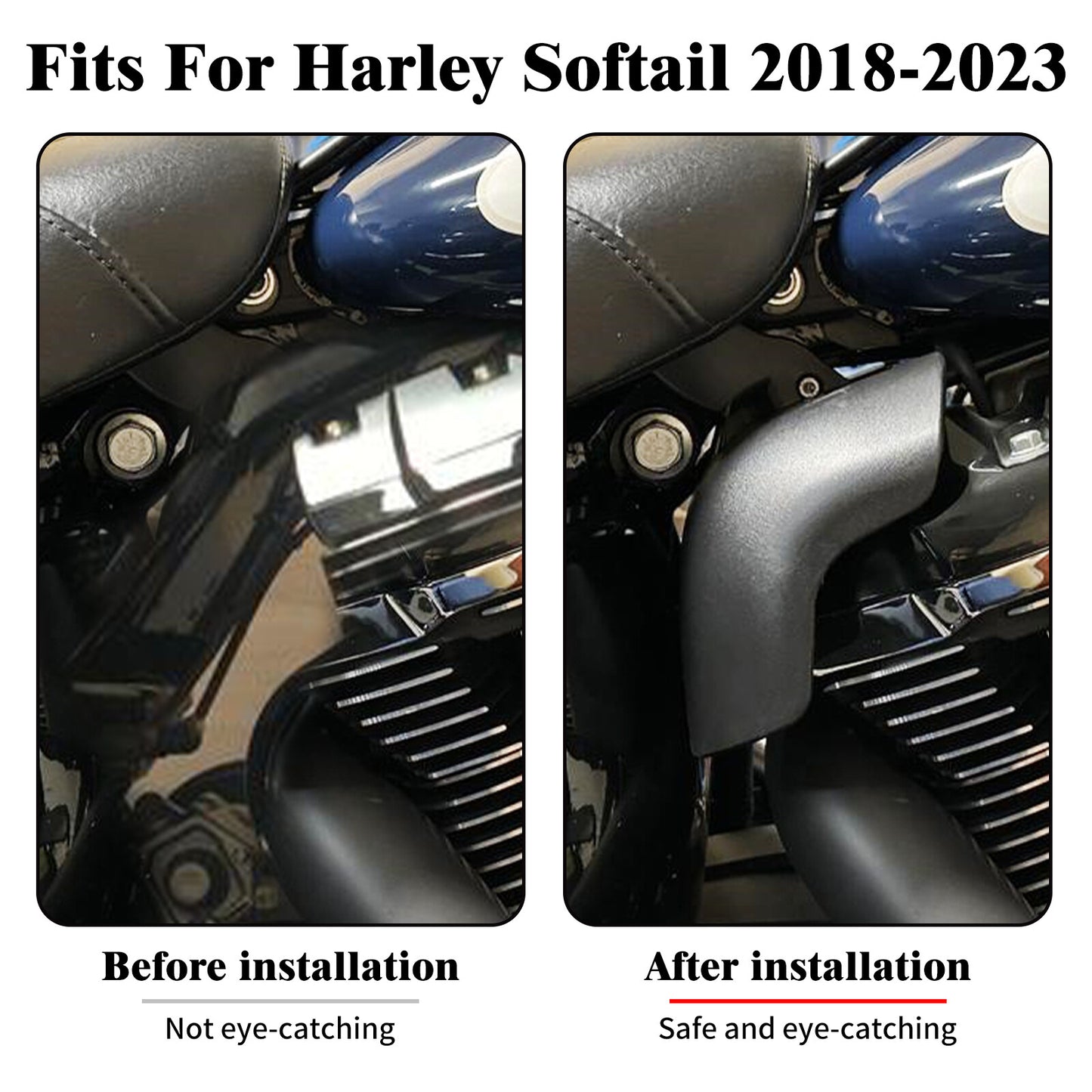 ya 5 8.7 Black Mid F for Ram e Air Deflector for Harley Softail Street Bob Breakout 2018-2023