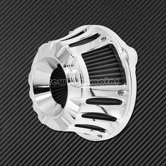 ya 8 5.26 Chrome Hollow Air Cleaner Intake Gray Filter Fit for Harley Sportster 2004-2020