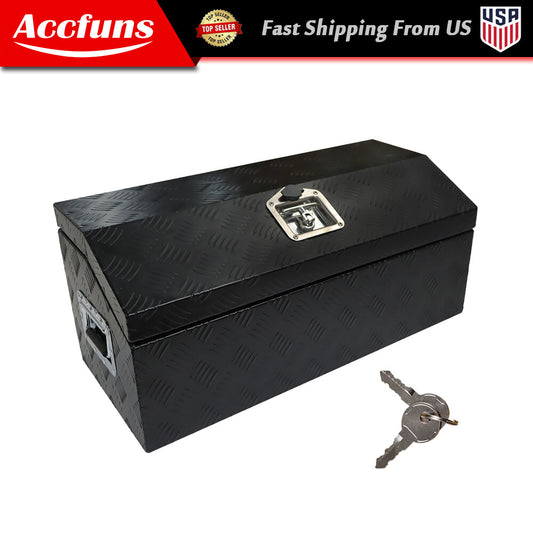 ya 8 5.27 30 x 13 x 13 Black Aluminum Storage Tool Box for RV Trailer Truck Pickup ATV 
