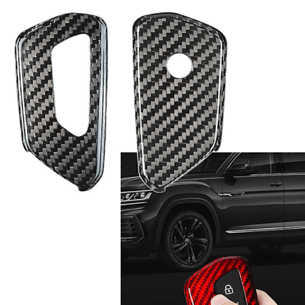 ya 10 5.28 Black Carbon Fiber Remote Key Shell Holder Cover Case Fit for VW for Golf MK8 2020-2021