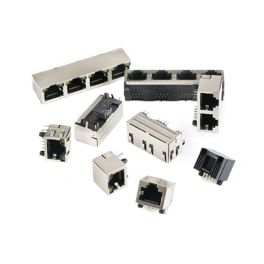 RJ45 Network Ethernet Port 8P8C Female Socket Connectors 8Pin PCB Mount Adapter