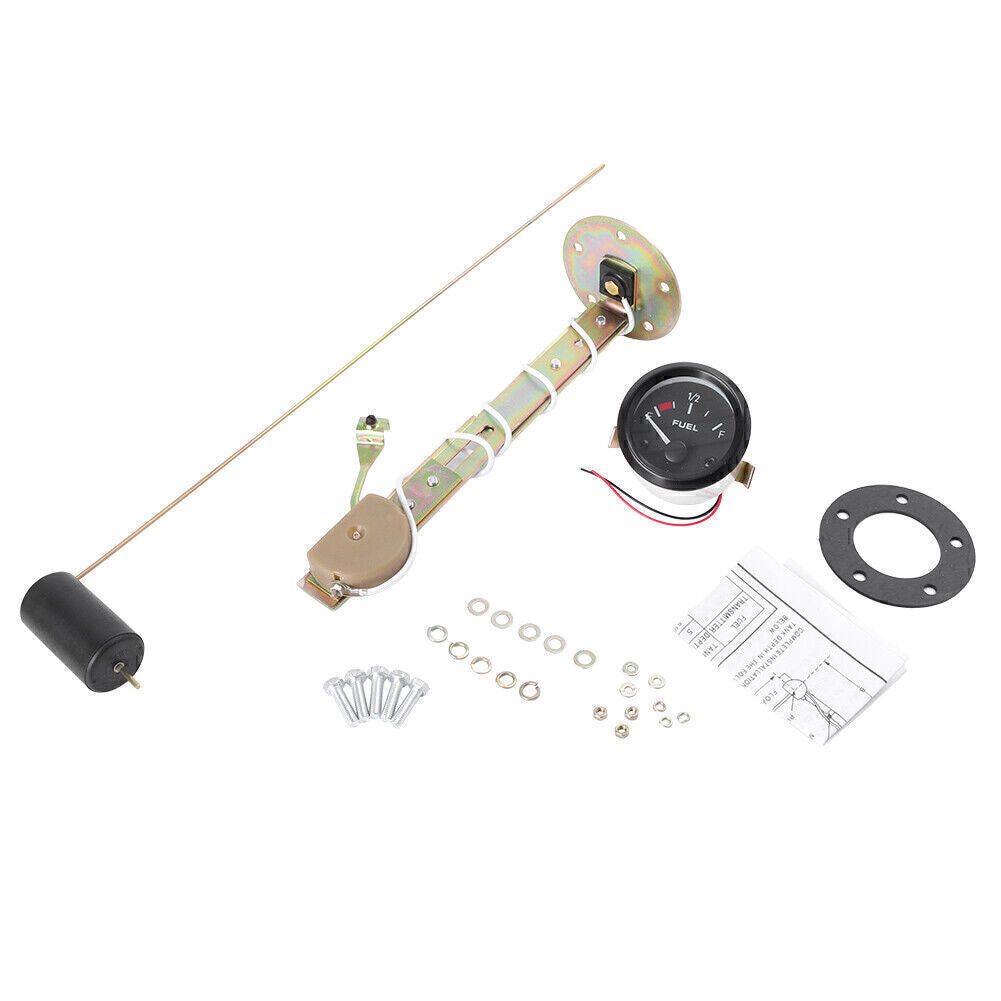 ya 2 6.26 52mm 12V Car Fuel Oil Gauge Oil Level Meter Pointer With Oil Float 2 E-1/2-F