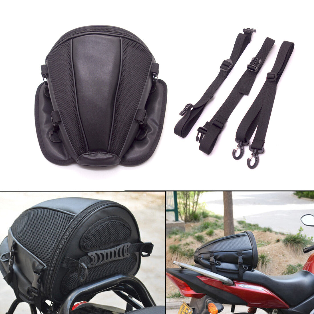ya 11 6.5 Black Tail Bag Back for Seat Storage Carry Hand Shoulder waterproof Saddle Bag