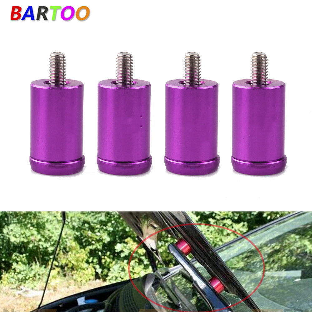 ya 1 6.30 Hood Spacer Riser Kit Racing Aluminum Engine Vent Lift 6mm bolt 1 inch Purple