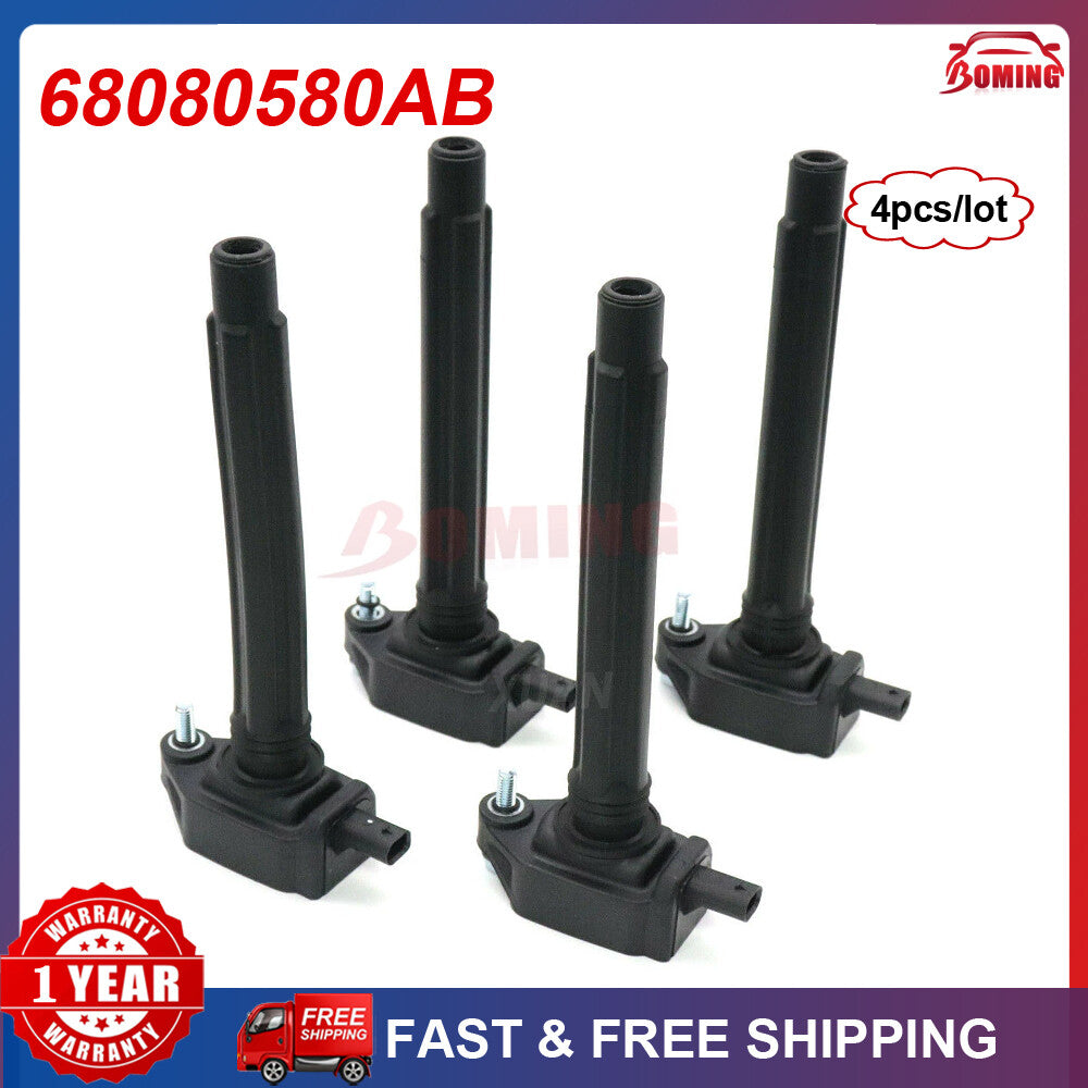 ya 5 8.7 (4pcs) New Ignition Coils for Jeep Renegade 2.4L L4 68080580AB 68242286AA