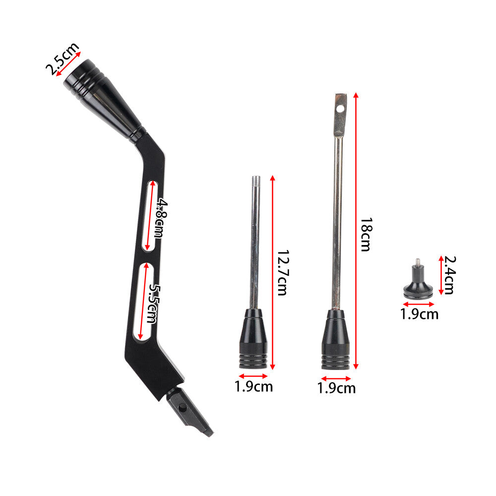 ya 12 5.22 Black Column Shifter Turn Signal Lever Hazard Tilt Kit for GM 1967-94 Aluminum