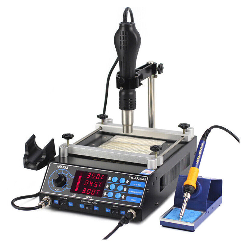 ya 26 YIHUA 853AAA 3 in 1 BGA Rework Soldering Station Hot Air Soldering Iron 220V