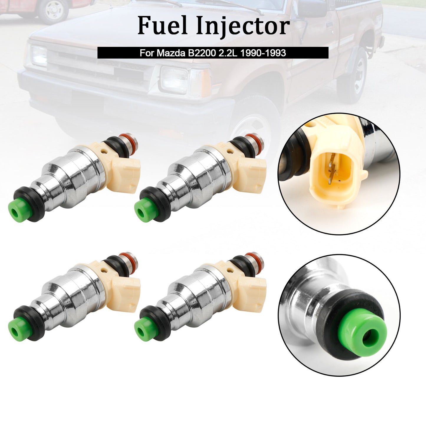 ya 1 8.5.2 4PCS Fuel Injector INP-081 for Mazda B2200 2.2L 1990-1993 F2G8-13-250
