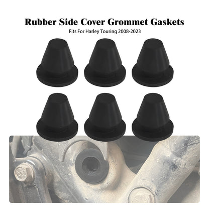 ya 5 8.7 6x Rubber Side Cover Grommets Gasket for Harley Touring Road Electra Glide 08-23