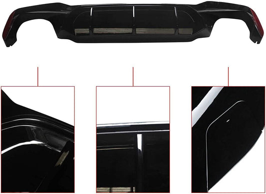 ya 4 6.17 M5 style gloss black rear diffuser for 17-23 for BMW G30 5 series with M sport bumper