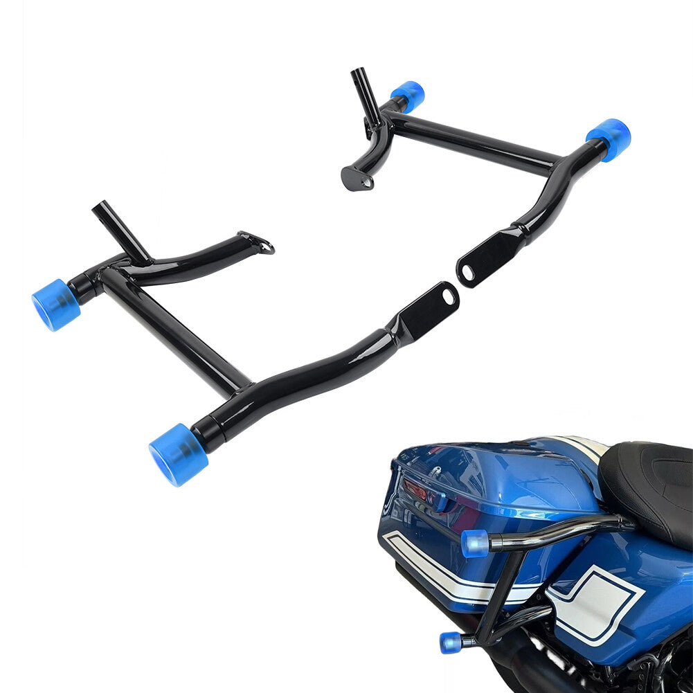 ya 27 7.20 Saddlebag Guard Rails Crash Bars With Ball for Harley Road Street Glide 14-2024
