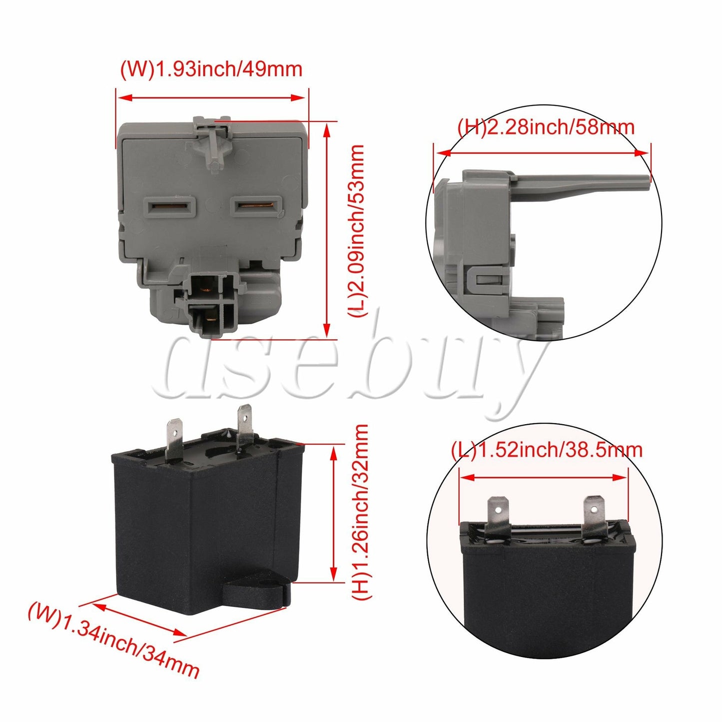 ya 26 Relay and Overload Assembly W10189190 2264017 Replacement Accessories