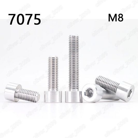 Aluminum Alloy 7075 Hex Socket Bolts Cap Head Screws M8 DIN912