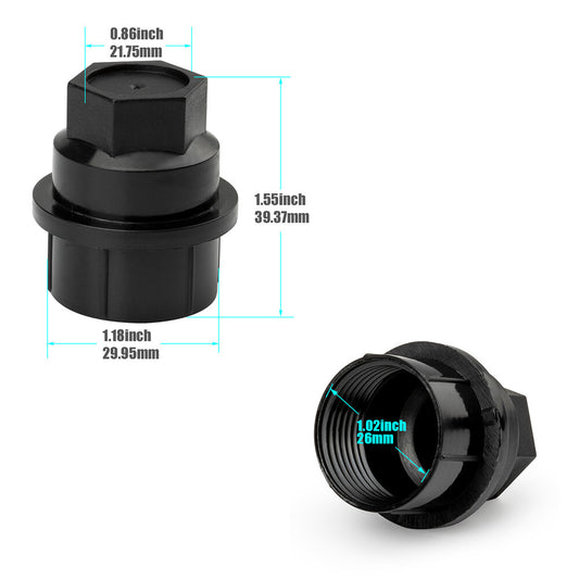 ya 2 7.14 24 Pack Wheel Lug Nut Covers Black 15646250 for Chevrolet for GMC 1500 2500 Trucks