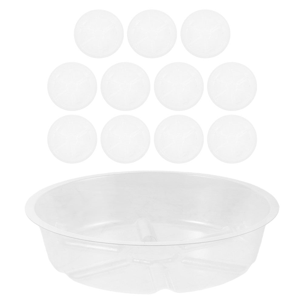 ya 14 12pcs Plant Saucer: 6'' Clear Planter Saucers Pot Trays - Round Plastic Flower