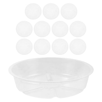 ya 14 12pcs Plant Saucer: 6'' Clear Planter Saucers Pot Trays - Round Plastic Flower