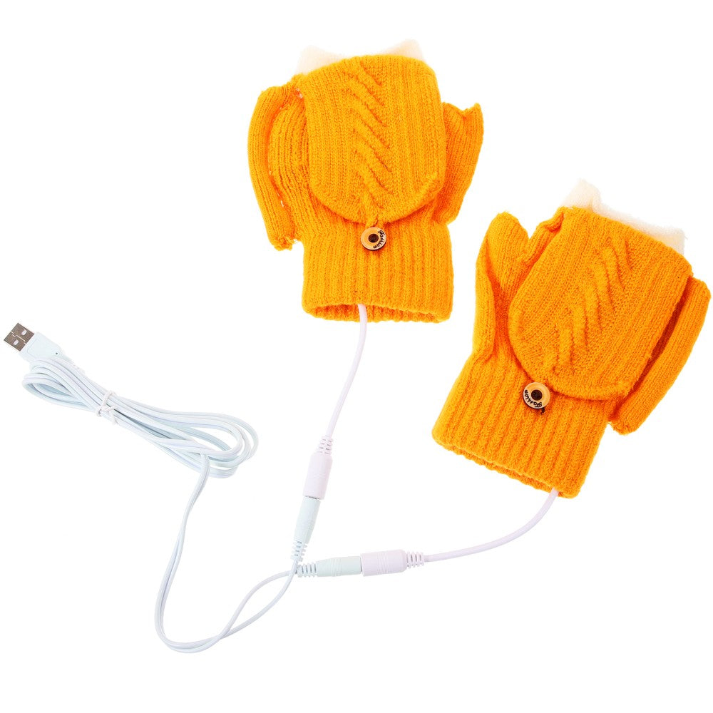 ya 2 7.16 USB Heating Gloves Miss Baby Skiing Warm for Outdoor Winter Thermal