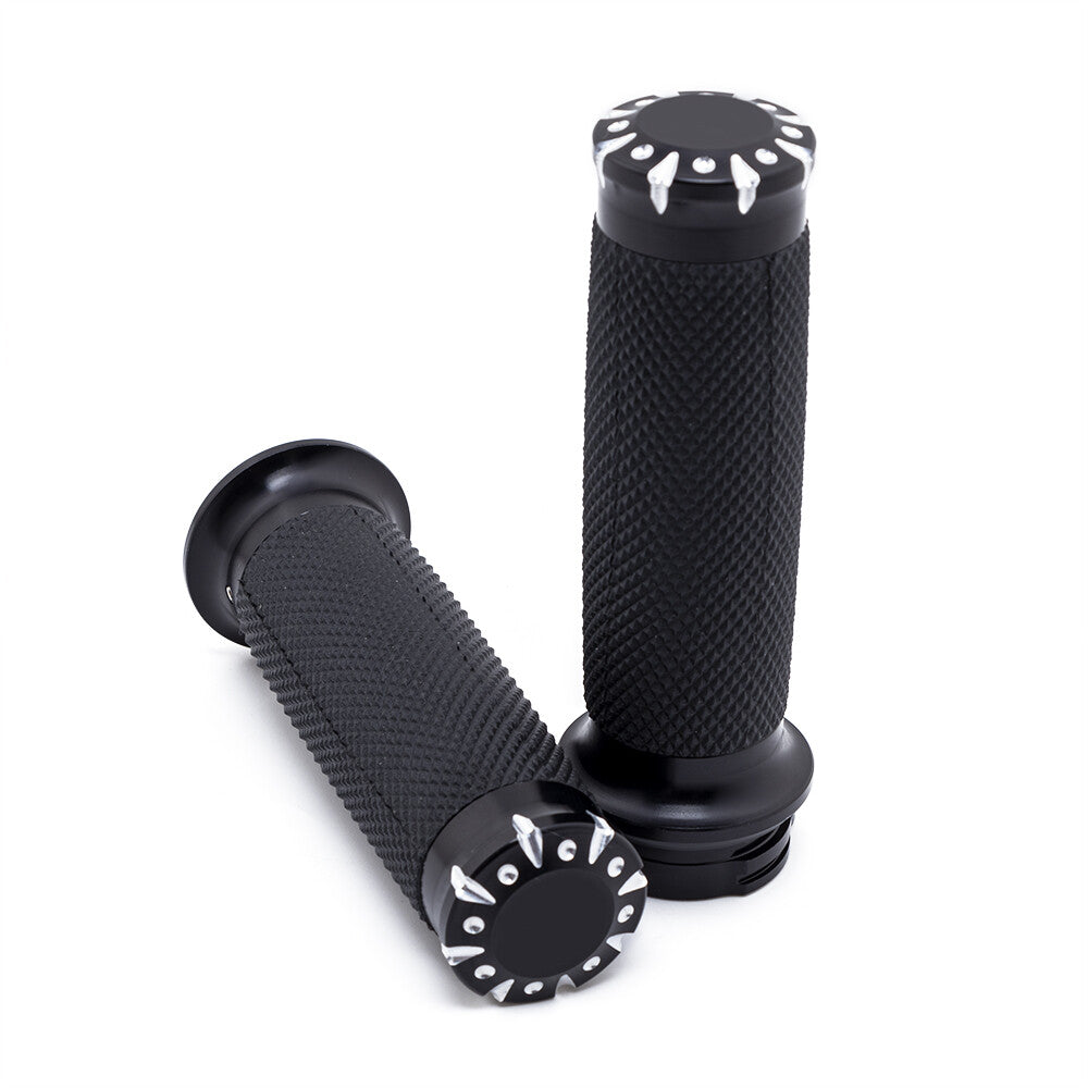 ya 5 8.7 Black CNC 1 Handlebar Hand Grips for Harley Touring Sportster Dyna Softail VRSC