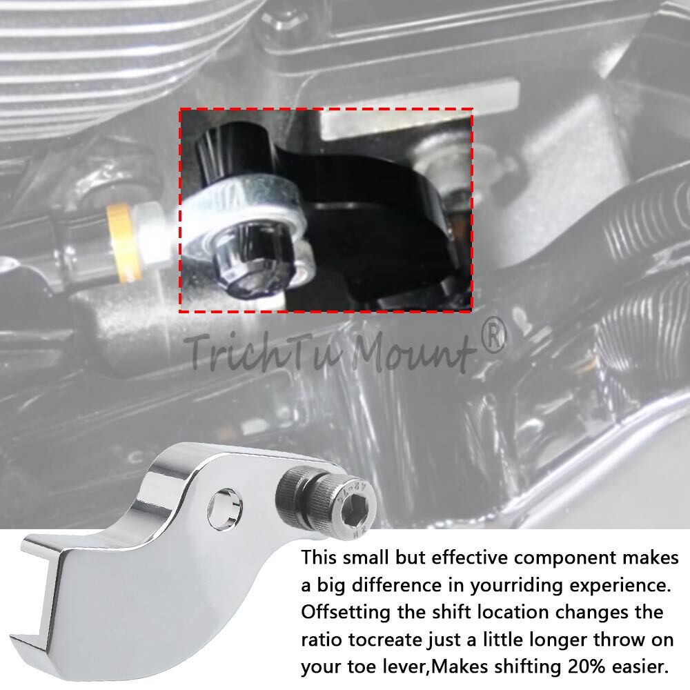 ya 5 8.7 Chrome Gear Shift Neutral Assist Bracket for Harley Softail FLFB Touring Glide