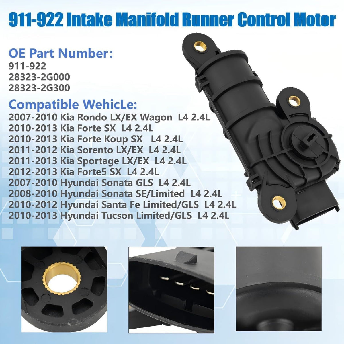 ya 11 10.28 For 911-922 Engine Intake Manifold Runner Control Motor n
