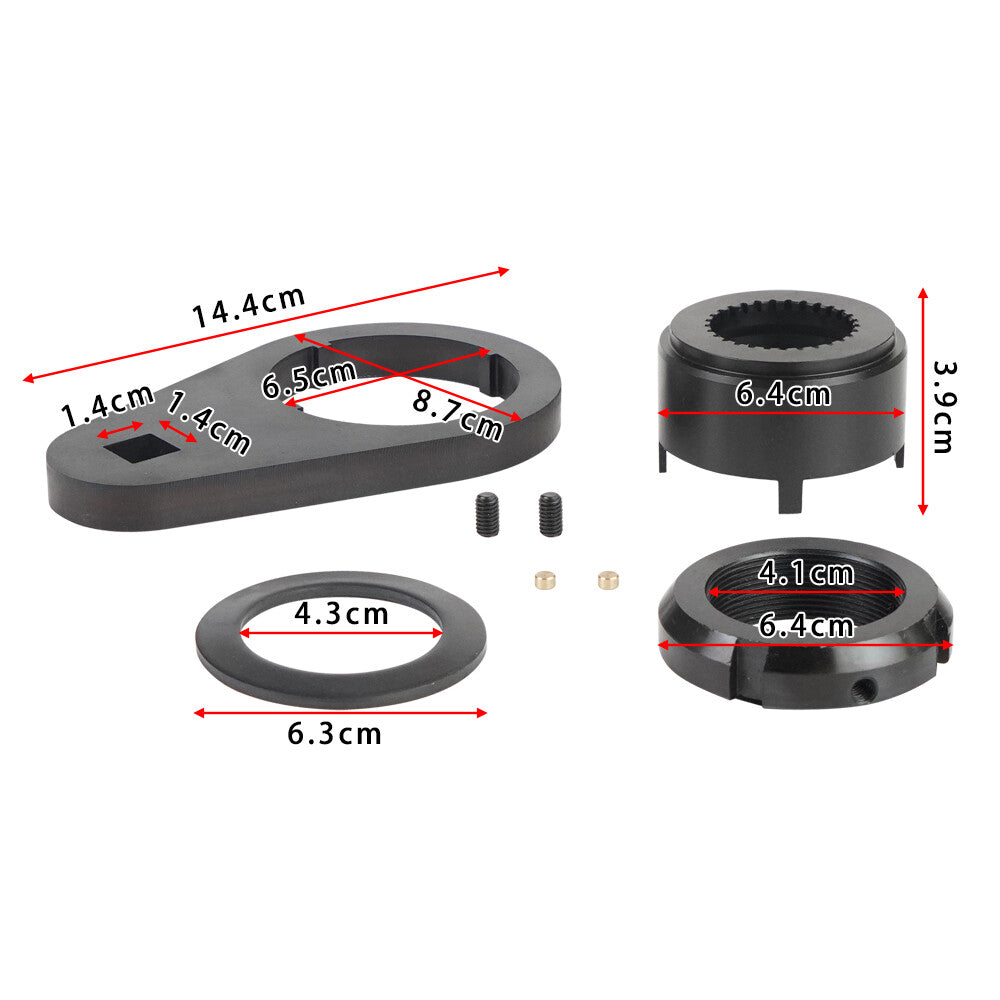 ya 5 8.7 5th Gear Lock Nut and Retainer Kit & 1/2 Drive Mainshaft for Dodge NV4500 4WD