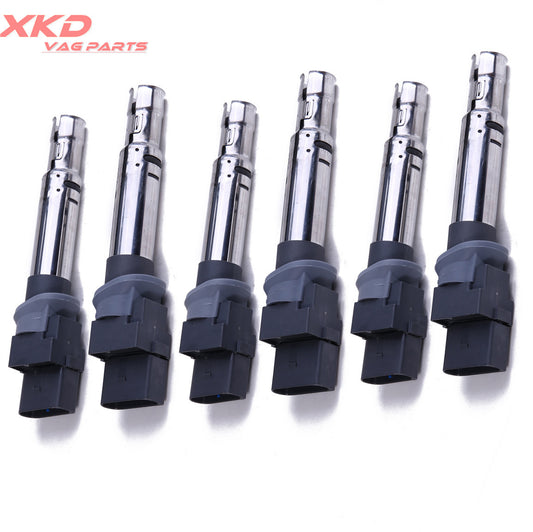 ya 5 6.15.2 6Pcs Ignition Coils Set for Audi A3 TT for VW for Golf R32 Touareg Eos T5 3.2L