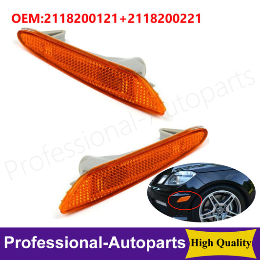 ya 12 5.22.2 1Pair Front Bumper Side Marker Turn Signal Light for Mercedes-benz W211 E-Class