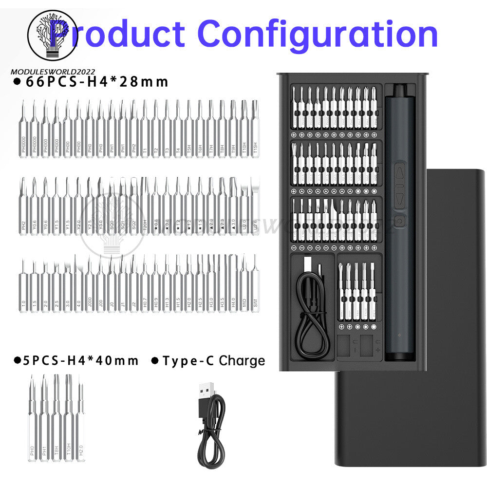 ya 26 Electric Screwdriver Magnetic 75in1 hargeable Pision Screwdriver Set