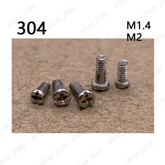 304 Stainless Steel Small Machine Screws for Glasses Clock Toy M1.4 M2