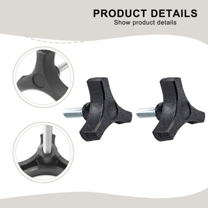 ya 14 Black Plastic Knob Handle Three Prong 2 Inch Diameter Threaded 51618 Insert