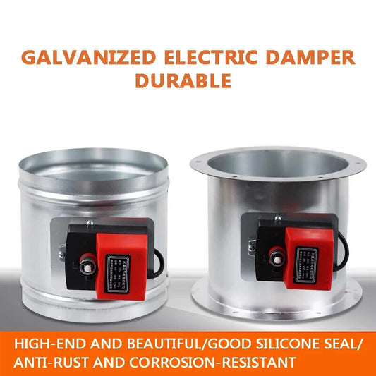 ya-26-7.28-Galvanized-14N-Electric-Air-Valve-Round-Air-Volume-Control-Valve-Butterfly-Valvea