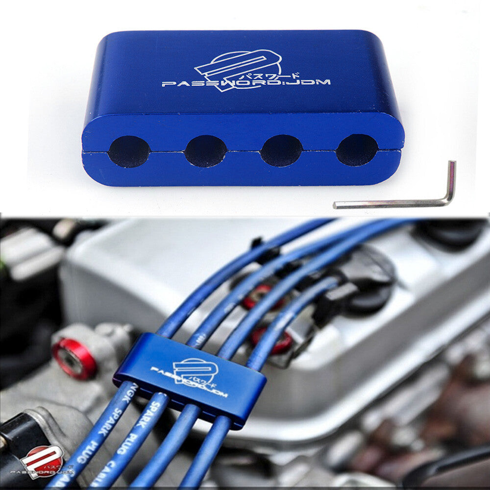 ya 6 6.13 Electrical Wire Clamp Spark Plug Separator Line Ignition Cable Clip Blue JDM