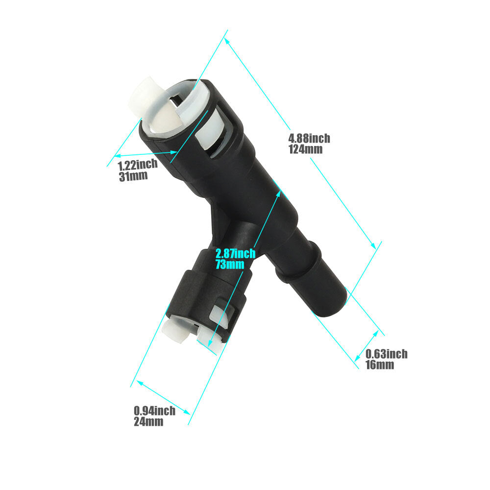 ya 5 8.7 2Pcs Heater Hose T Connector for Chevrolet Tahoe for Cadillac for Escalade for GMC for Sierra