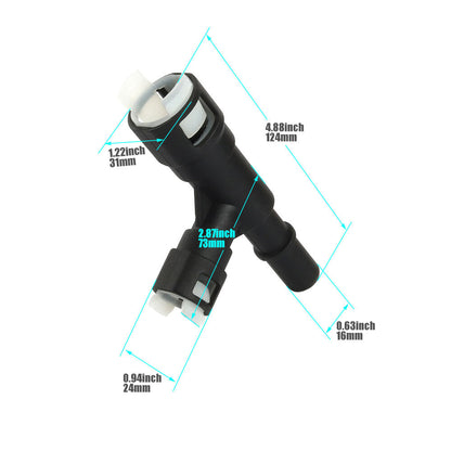 ya 5 8.7 2Pcs Heater Hose T Connector for Chevrolet Tahoe for Cadillac for Escalade for GMC for Sierra