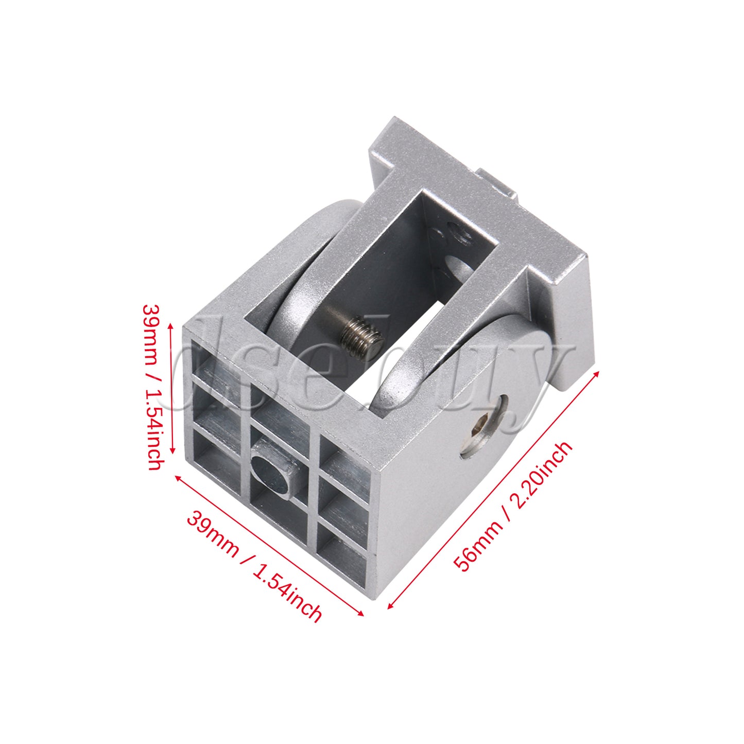 ya 26 Silver Living Hinge 4040 Series Aluminum Extrusion Fitting 0.67 Inch
