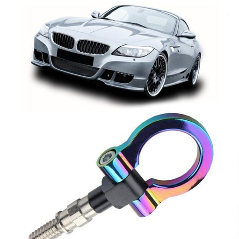 ya 2 6.26.2 Front Bumper Tow Hook Trailer Tow Bar for BMW Aluminum Colorful